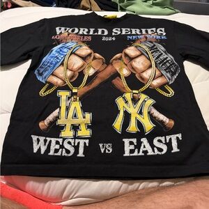 2024 'World Series West vs East' Graphic Tee - Yellow Accent